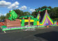 50ft Kids And Adults Inflatable Tropical Obstacle Challenge Course With Slide For Outdoor Commercial